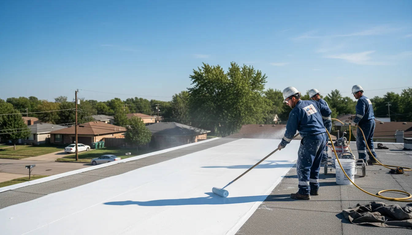 Commercial roof coating in Dowell, IL near me